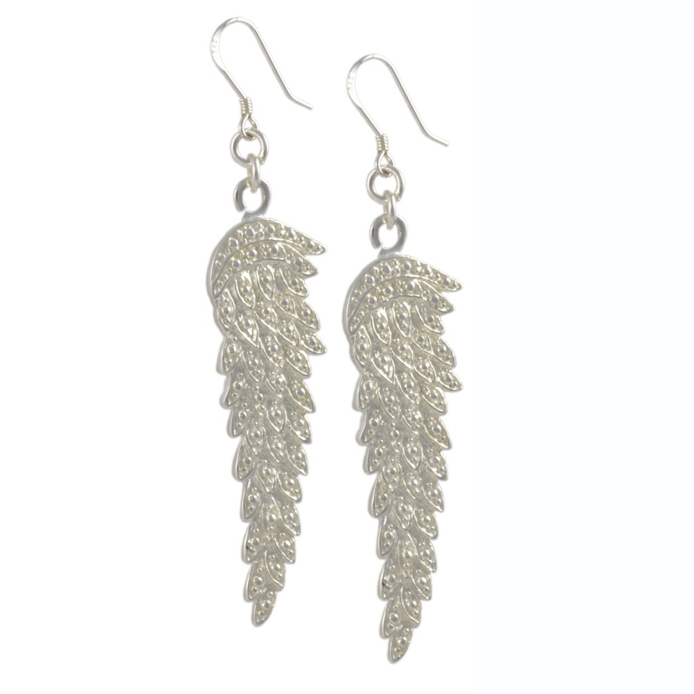 Sterling Silver Wing Earrings